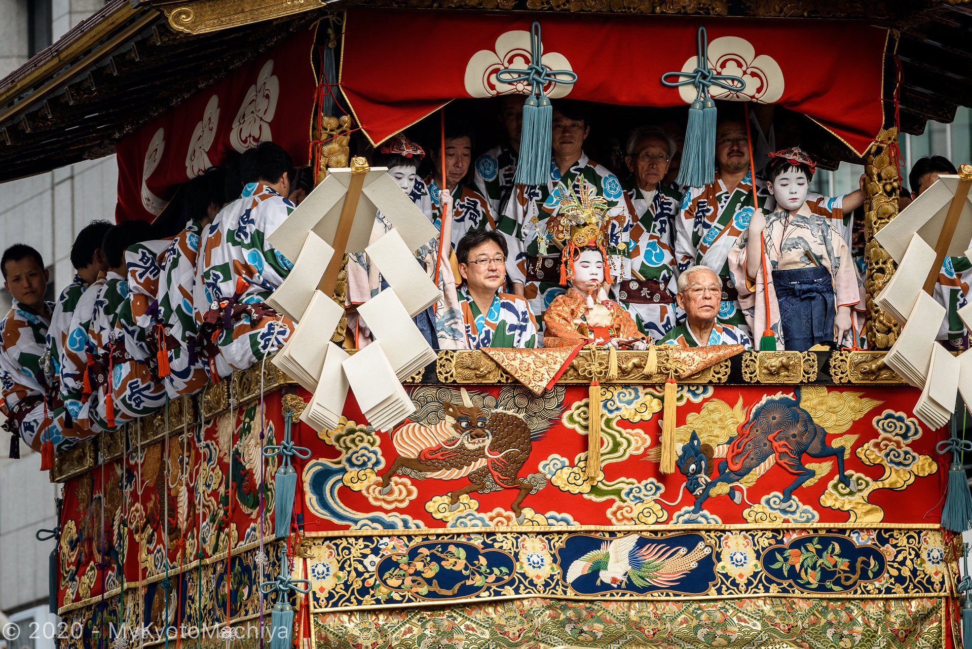The Naginata Boko float leads the procession every year.  Gion M