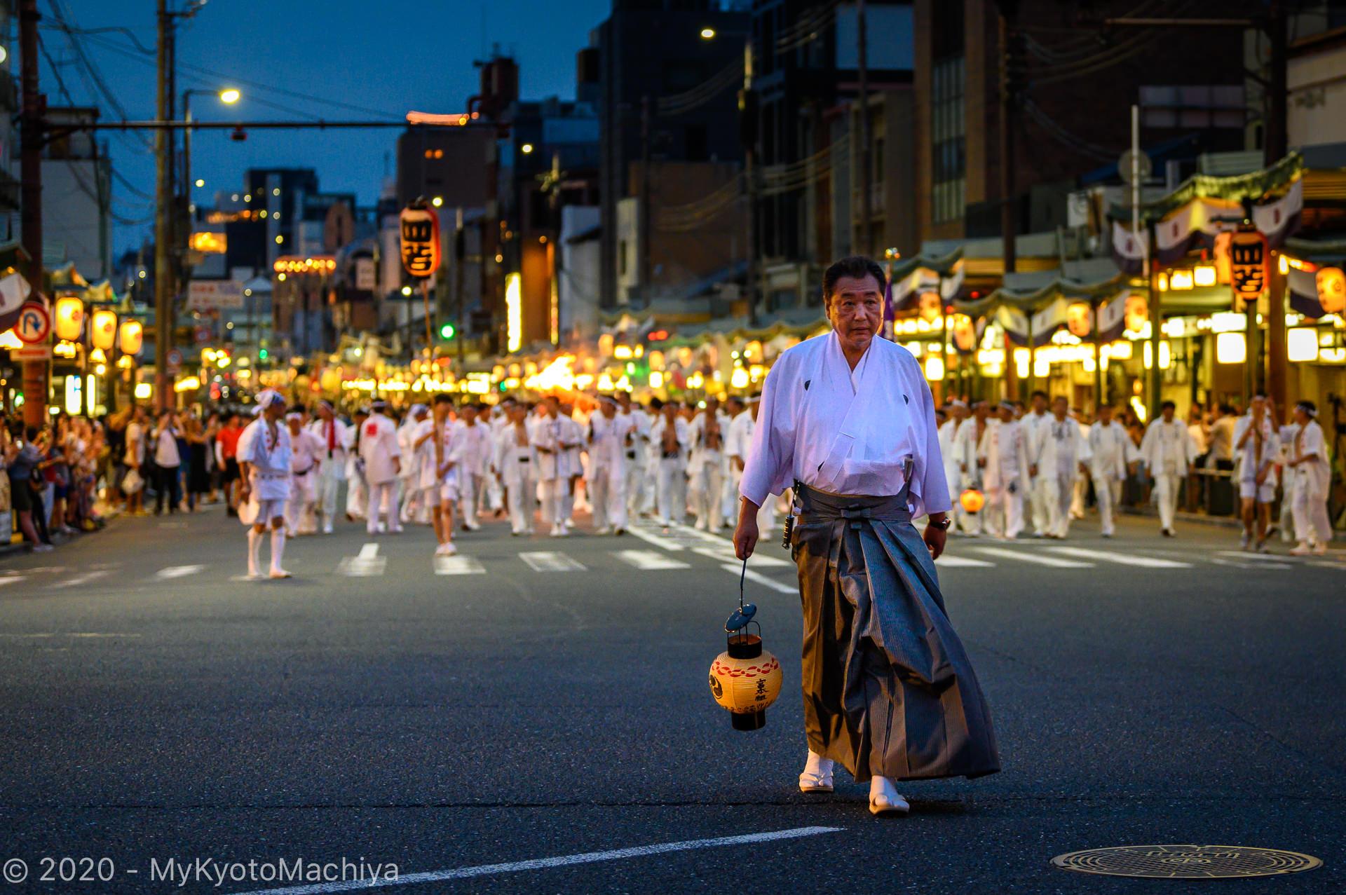Mikoshi Arai ceremony in preparation for the Gion Matsuri, Kyoto