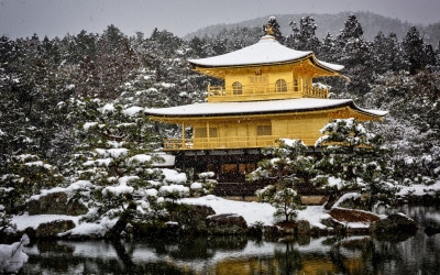 Kyoto under snow